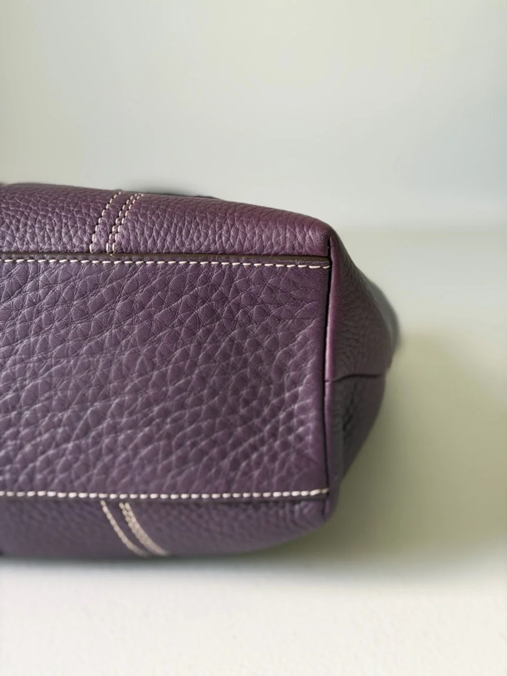 Coach Purple Hampton Y2k Pebbled Leather Tote Bag - Picture 14 of 14